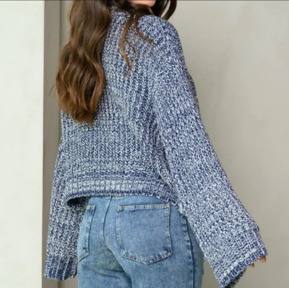 Blue button down sweater - Picture 3 of 3
